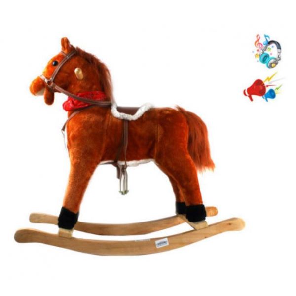 WOODEN ROCKING HORSE WITH SOUNDS