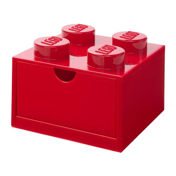 LEGO ΚΟΥΤΙ ΑΠΟΘΗΚΕΥΣΗΣ ΜΕ ΣΥΡΤΑΡΙ 4 RED LEGO 021 BRIGHT RED