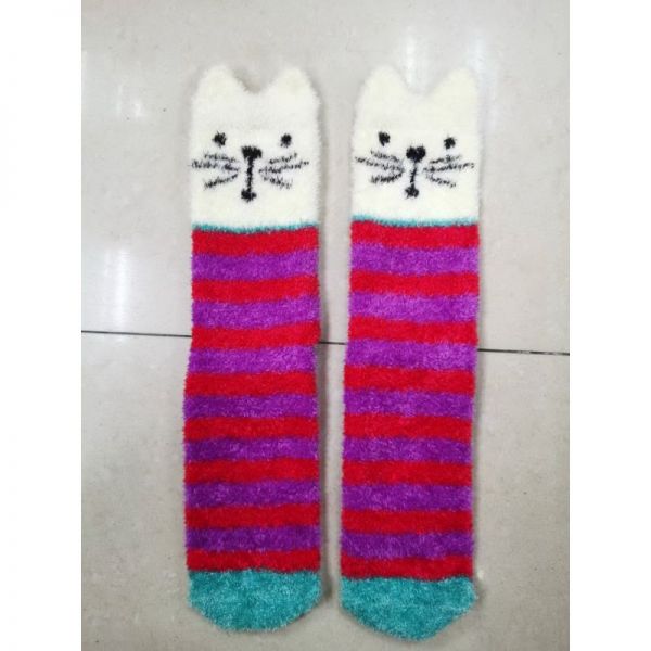 NATURAL LIFE SOCKS CREAM CAT ONE SIZE