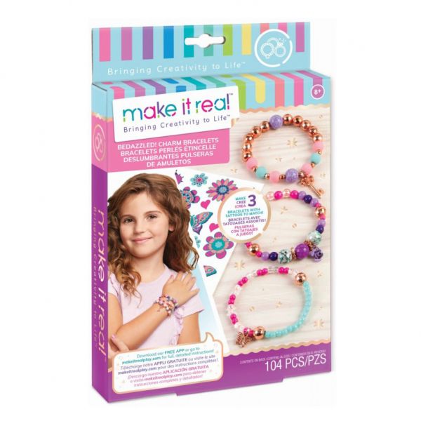 MAKE IT REAL - BEDAZZLED CHARM BRACELETS BLOOMING CREATIVITY