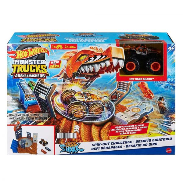 HOT WHEELS MT ARENA WORLD ΜΕΣΑΙΑ ΣΕΤ - TIGER SHARK SPIN-OUT CHALLENGE