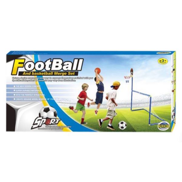 FOOTBALL POST AND BASKET 2 IN 1