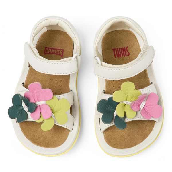 CAMPER ΠΑΙΔΙΚΑ ΠΕΔΙΛΑ ΚΟΡΙΤΣΙ TWINS FLORAL ΛΕΥΚΑ