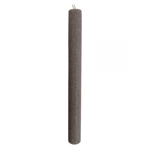 UNIKER HANDMADE AROMATIC CANDLE SCRATCHED CYLINDER 2.8 x 29 cm - GREY
