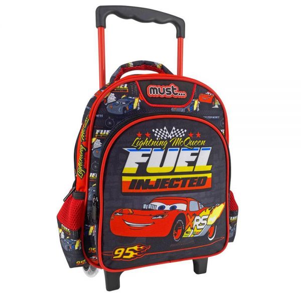 MUST TODDLER TROLLEY BACKPACK 27X10X31 cm 2 CASES CARS FUEL INJECTED