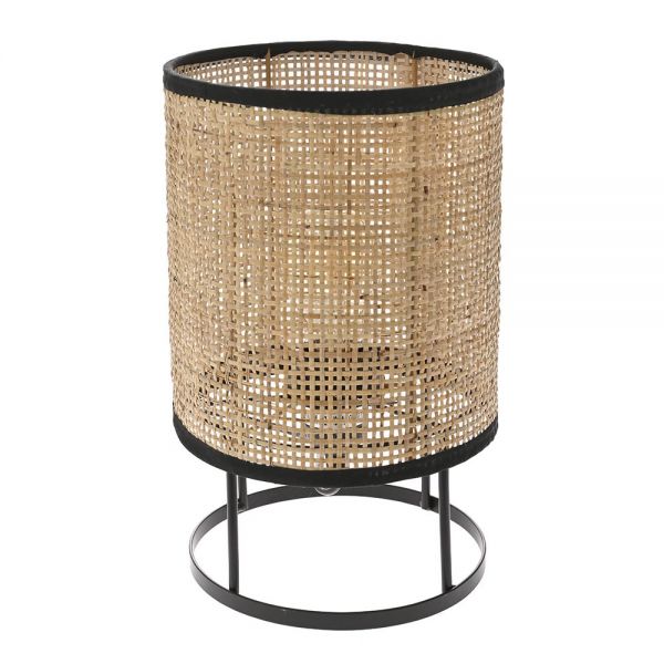  DECO RATTAN WEBBING TABLE LAMP  W ELECTRIC WIRE D18x28.5 CM