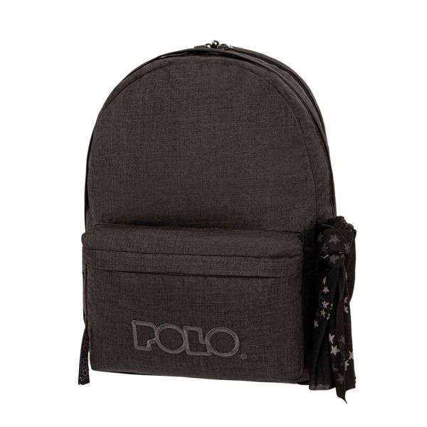 POLO BACKPACK ORIGINAL DOUBLE SCARF WITH SCARF 2023 - CHARCOAL