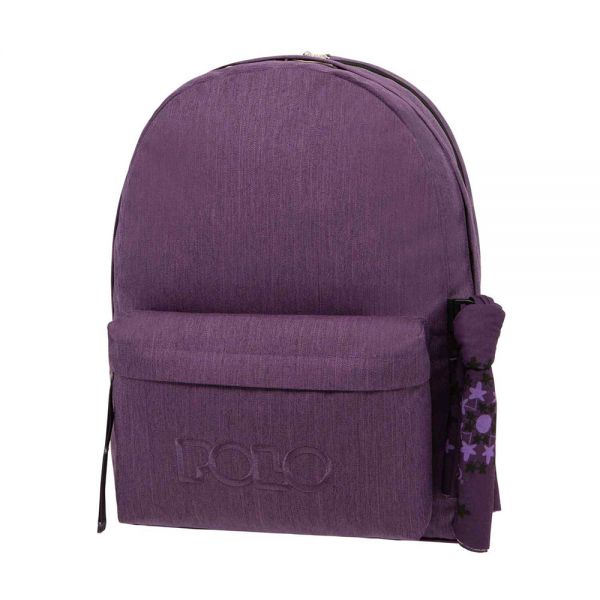 POLO BACKPACK ORIGINAL DOUBLE SCARF WITH SCARF 2023 - PURPLE