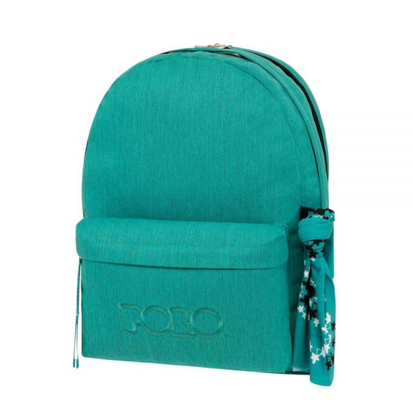 POLO BACKPACK ORIGINAL DOUBLE SCARF WITH SCARF 2023 - EMERALD