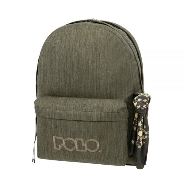 POLO BACKPACK ORIGINAL DOUBLE SCARF WITH SCARF 2023 - LEAD