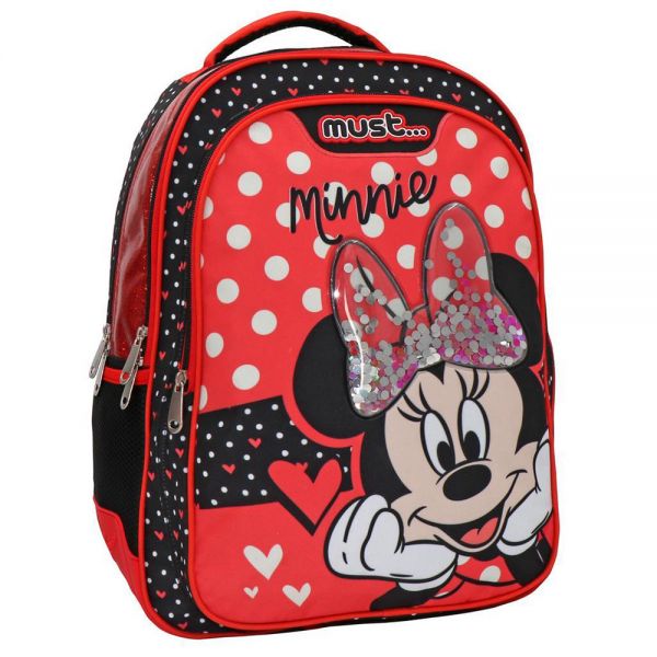MUST SCHOOL BACKPACK 32X18X43 cm 3 CASES MINNIE MOUSE