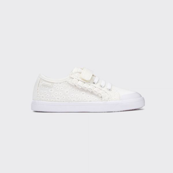 MAYORAL FABRIC SPORT SHOES WITH EMBROIDERY WHITE