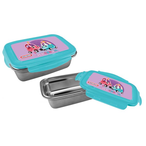 STAINLESS STEEL FOOD CONTAINER 800ml GIRL LITTLE TIKES