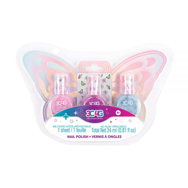 MAKE IT REAL 3C4G BUTTERFLY NAIL POLISH TRIO
