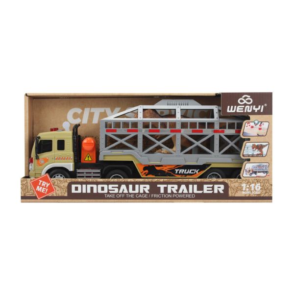 TRUCK WITH DINOSAUR WITH LIGHTS AND SOUNDS