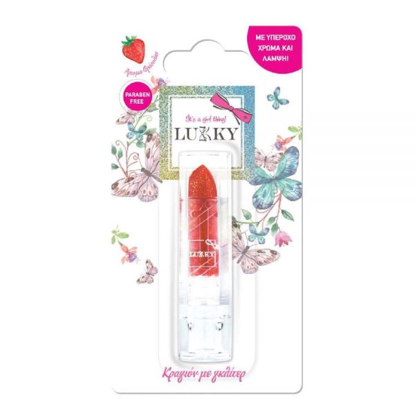 LUKKY LIPSTICK WITH GLITTER - 3 COLORS