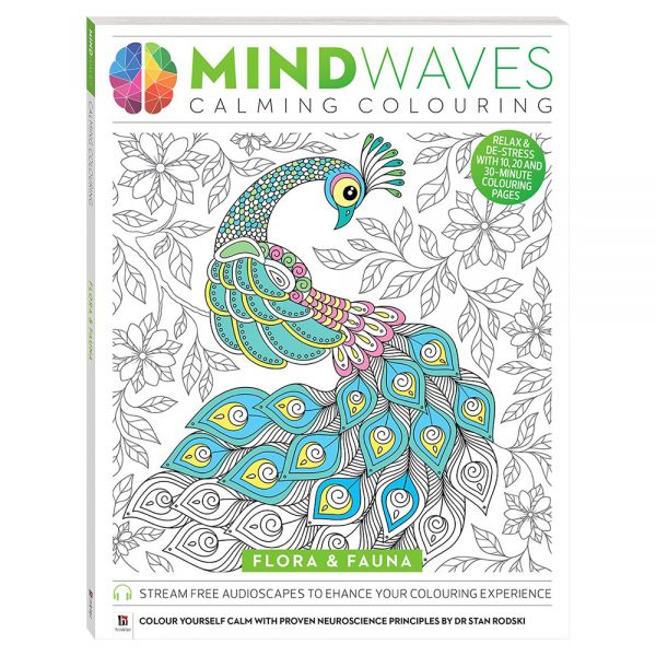 MINDWAVES CALMING COLOURING 96pp FLORA AND FAUNA