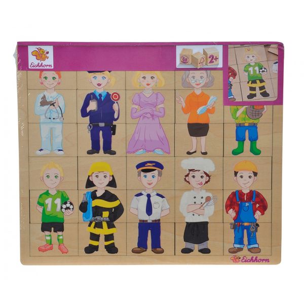 EICHHORN WOODEN LIFT OUT PUZZLE 30 pcs MIX AND MATCH
