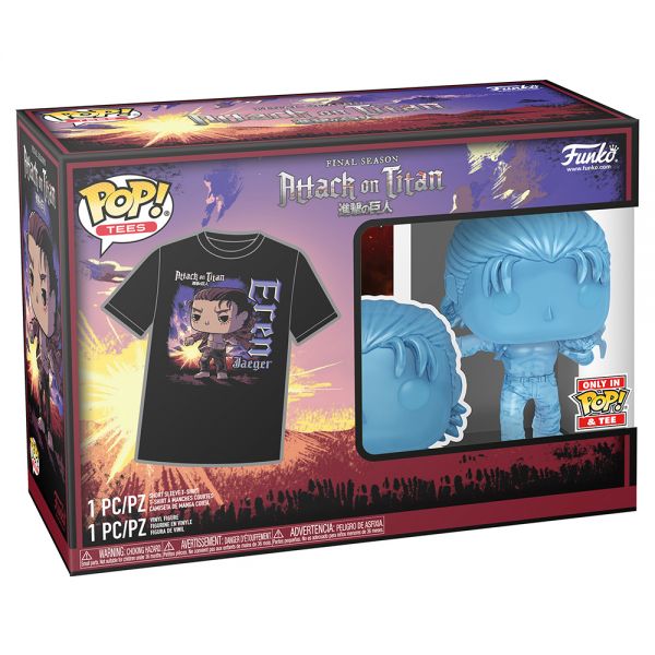 FUNKO POP & TEE! ADULT ATTACK ON TITAN FINAL SEASON VINYL FIGURE EREN JAEGER (WITH MARKS) AND T-SHIRT (SMALL)