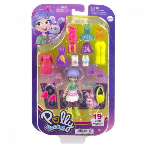 POLLY POCKET - NEW DOLL WITH FASHIONS MEDIUM PACK HRD60