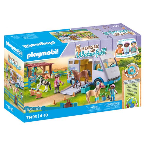 PLAYMOBIL HORSES OF WATERFALL MOBILE HORSE RIDING SCHOOL
