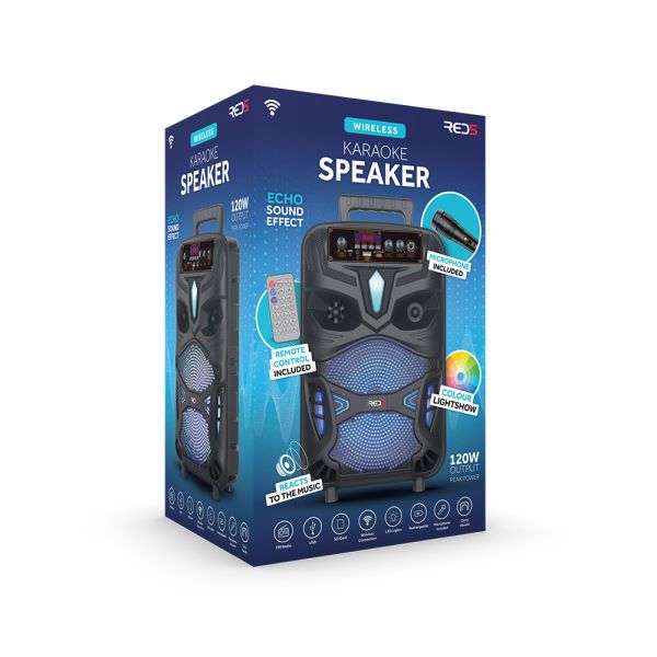 THE SOURCE RED5 KARAOKE SPEAKER WITH MIC
