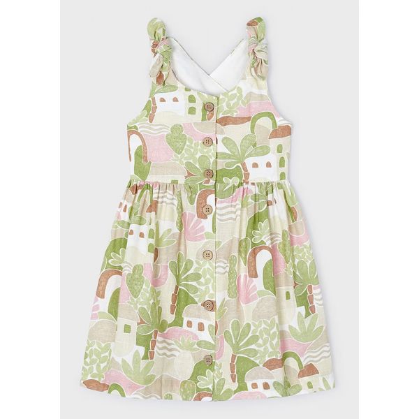 MAYORAL DRESS WITH PRINTS GREEN