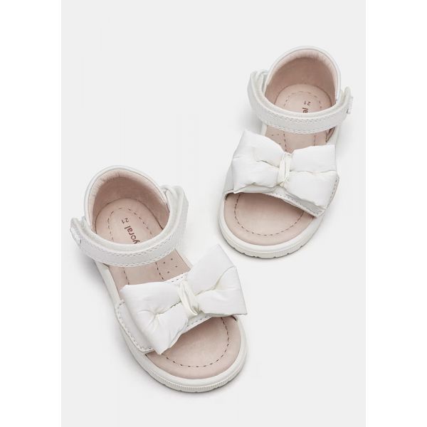 MAYORAL SANDALS BOW MAXI WHITE-SILVER