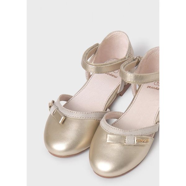 MAYORAL SHOES TOE AND HEELS GOLD