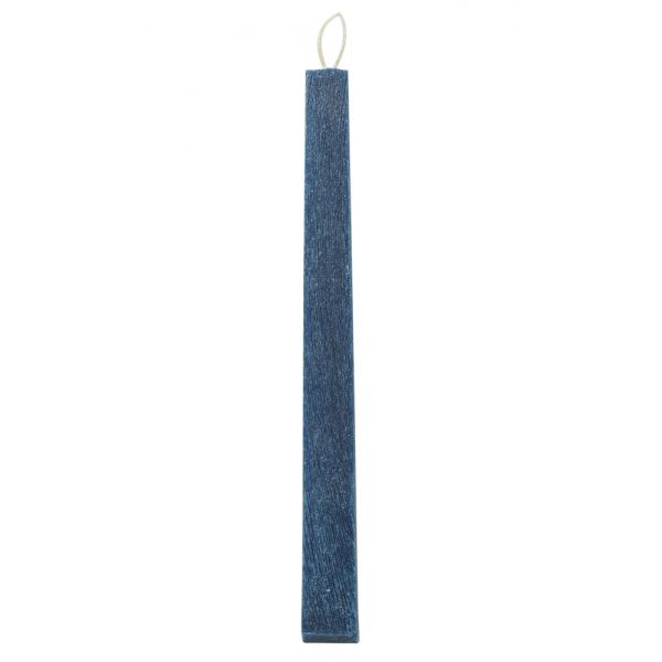 UNIKER HANDMADE CANDLE SCRATCHED FLAT 2.2 x 1.3 x 29 cm - DARK BLUE