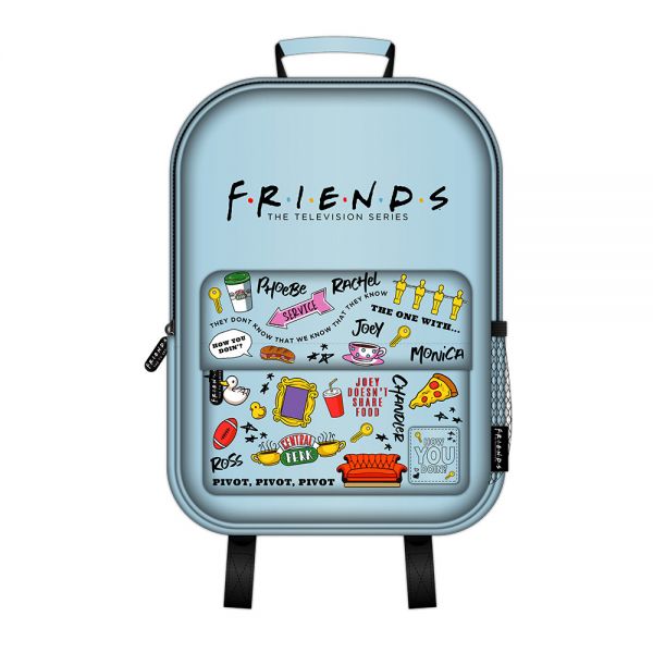 FRIENDS PATCH BACKPACK BLUE ICONS