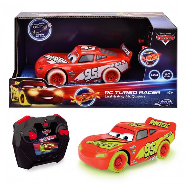 REMOTE CONTROL CAR CARS GLOW RACERS LIGHTNING Mc QUEEN 1:24