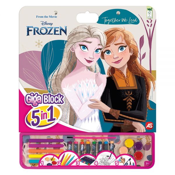 GIGA BLOCK DRAWING SET DISNEY FROZEN 5 IN 1 FOR AGES 3+