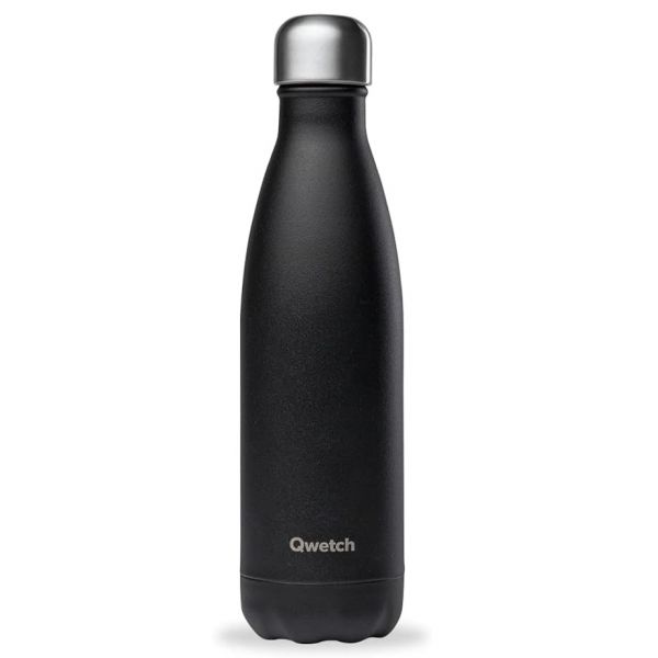 QWETCH STAINLESS STEEL BOTTLE MAT BLACK 500ml