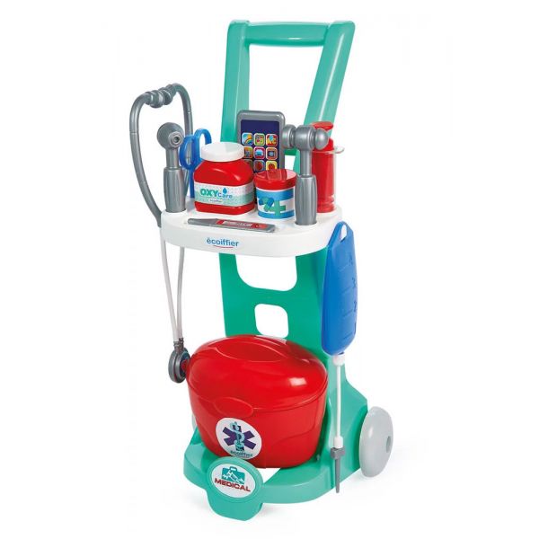ECOIFFIER MEDICAL TROLLEY WITH ACCESSORIES