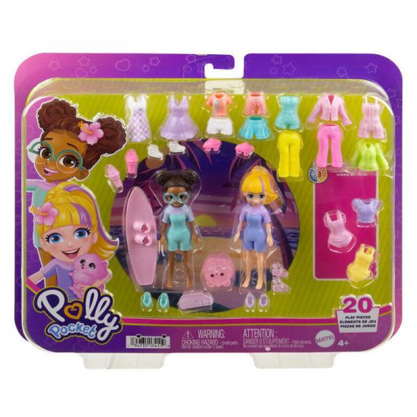 POLLY POCKET NEW DOLL WITH FASHION LARGE PACK 