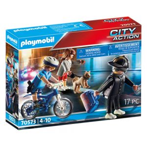 PLAYMOBIL CITY ACTION POLICE BICYCLE WITH THIEF