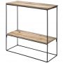 METAL CONSOLE 60X25X66 CM WITH WOODEN SHELVES