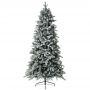 CHRISTMAS TREE FLOCKED SNOW WHITE 210 CM WITH 370 LED