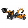 FALK CASE CE PEDAL BACKHOE WITH REAR EXCAVATOR AND TRAILER