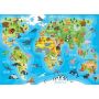 EDUCA ΠΑΖΛ 150 τεμ. ANIMALS WORLD MAP