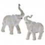 GREY POLYRESIN ELEPHANT 15X6X19 cm - 2 designs