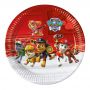 LARGE  PLATES 23 cm 8 pcs PAW PATROL READY FOR ACTION