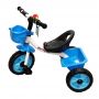 BLUE TRICYCLE WITH BASKETS AND BELL