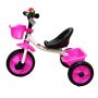 PINK TRICYCLE WITH BASKETS AND BELL