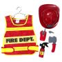DRESS UP FIREFIGHTER SET WITH BATTERY WALKIE TALKIE