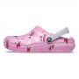 CROCS CLASSIC LINED DISCO DANCE PARTY CLOG K TAFFY PINK/MULTI