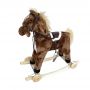 BROWN ROCKING HORSE WITH WHEELS