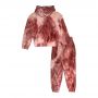 ACTION SET JOGGING SUIT VELURE WITH HOOD SALMON