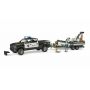 BRUDER POLICE RAM 2500 WITH TRAILER AND BOAT